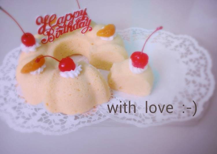 cara membuat STEAMED LEMON BIRTHDAY CAKE