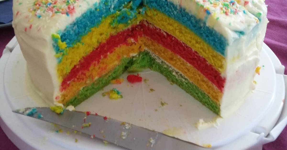 Resep Rainbow Cake Resep Rainbow Cake