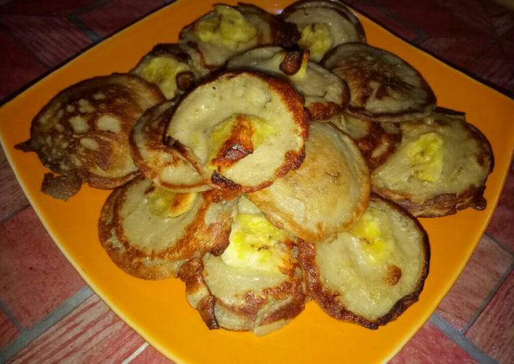 bahan dan cara membuat Bingka Pisang Goreng Simple