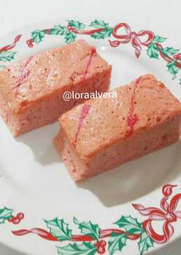 Fermented Cassava Strawberry Cheesecake/Bolu Tapai/Strawberry Cheesecake