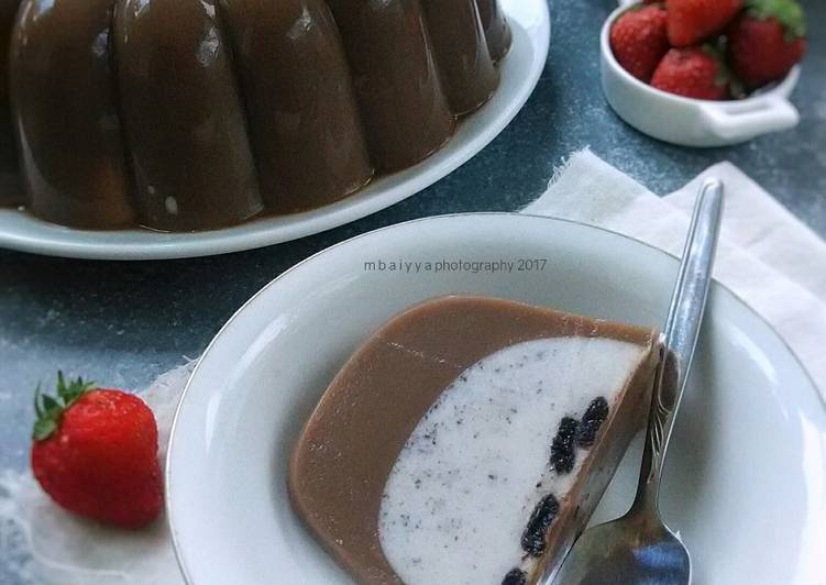 gambar untuk cara membuat Peanut Oreo Mocca Pudding