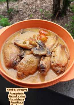 Ayam jamur kuah susu