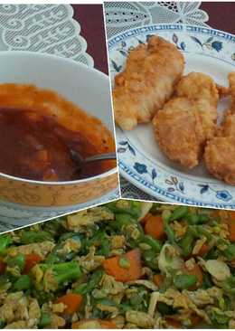 Chicken Katsu Saos Asam Manis & Tumis Sayuran