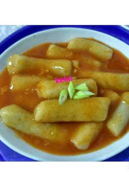 Kue beras (tteokbokki) ala keke