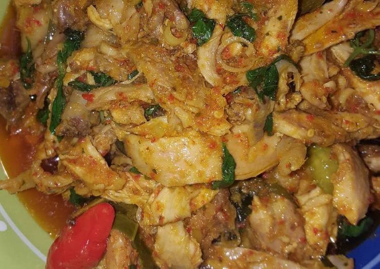 resep makanan Ayam suwir rica rica manado