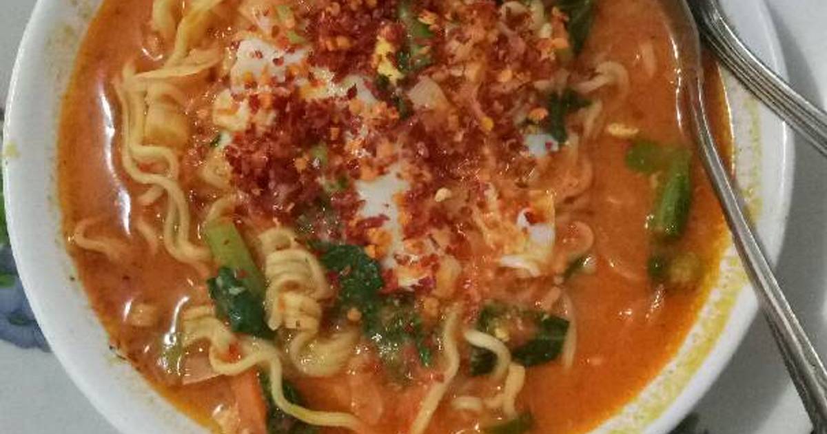 Resep Mie Pedas Kekinian  Masakanmu