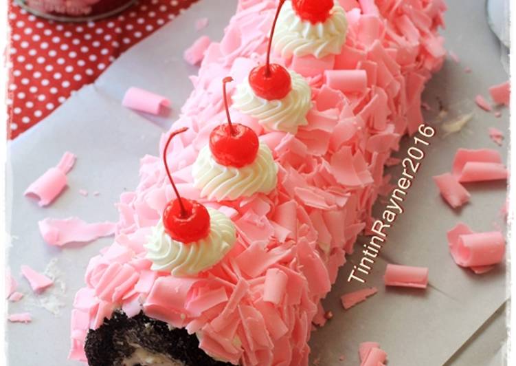 resep PINKY BLACKFOREST ROLL untuk Ulang Tahun Mama Tercinta ;)