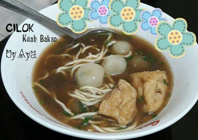 gambar untuk cara membuat Cilok Kuah Bakso