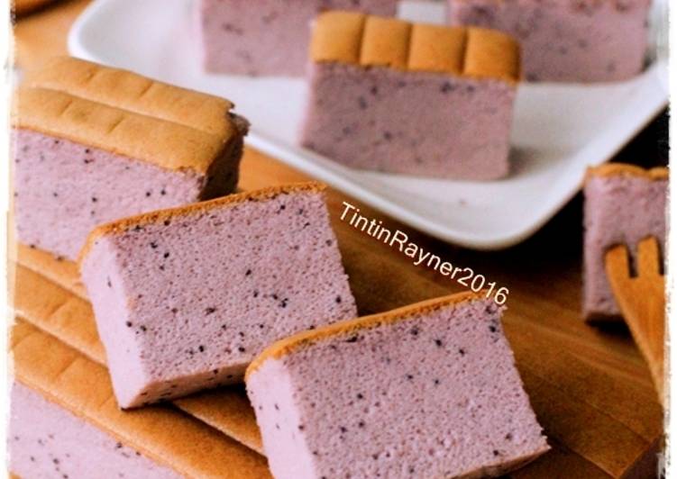 gambar untuk cara membuat Ogura Cake Taro ( Purple sweet yam) New Recipe