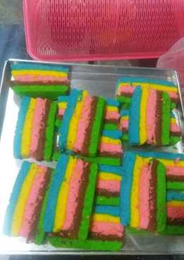 Bolu kukus Rainbow ala mama vey