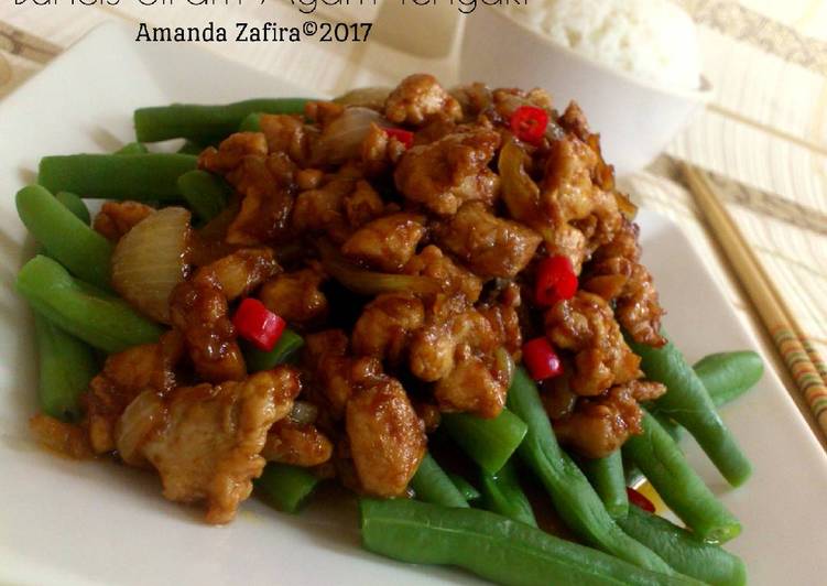 gambar untuk cara membuat Buncis Siram Ayam Teriyaki