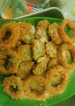 Terong dan onion ring krispi