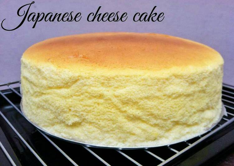 bahan dan cara membuat Japanese cheese cake