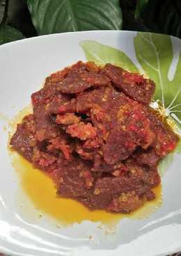 Dendeng kering balado