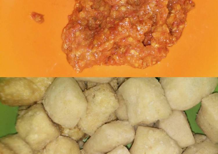 Resep Tahu crispy sambal terasi Kiriman dari Nurlaela