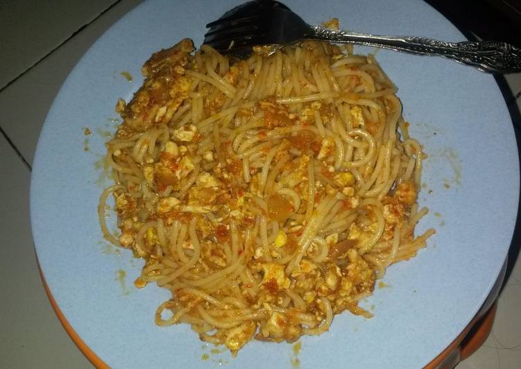 resep makanan Spaghetti Sambel Terasi