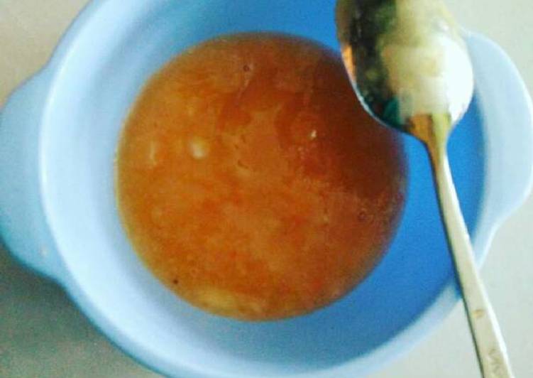 resep makanan MPASI 6m+ Puree BaPa (Banana Papaya) alias Pisang Pepaya