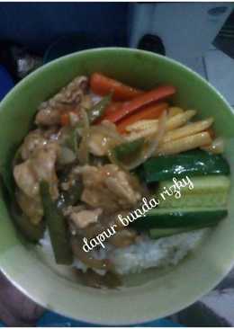 Rice bowl teriyaki plus vegetable mix