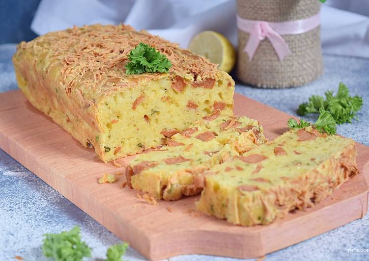 cara membuat Chicken Luncheon & Cheese Savory Bread