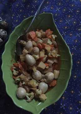 Capcay telur puyuh ala2 yhenny hehe