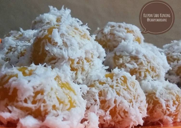 cara membuat Klepon Labu Kuning Lumer