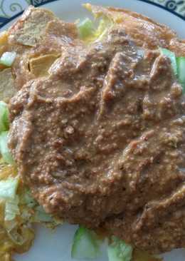 Tahu telor bumbu pecel (instan), mudah cepat dan enak