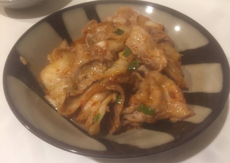 cara membuat Kimchi pork (non halal)