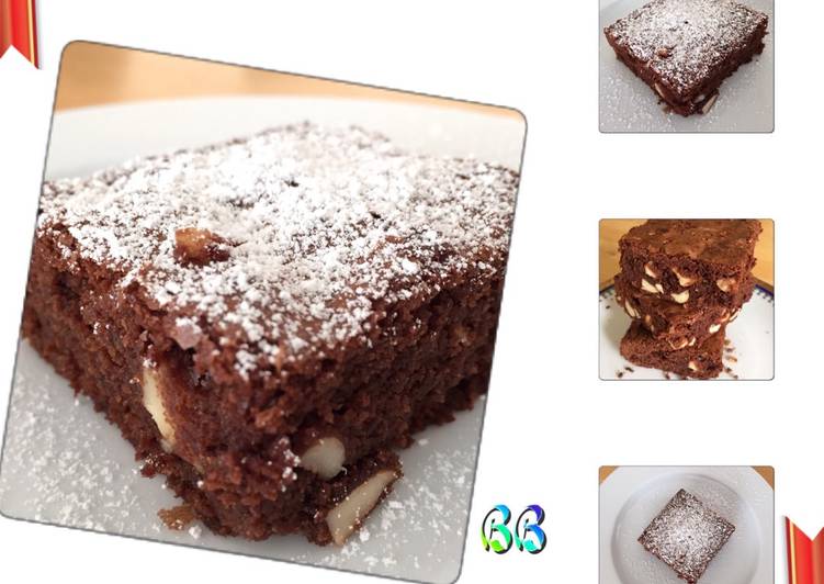 resep Brownies panggang kacang mede