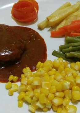 Steak sapi daging cincang pedass, enakk