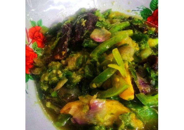 resep masakan Dendeng Batokok Lado Ijau + kantang