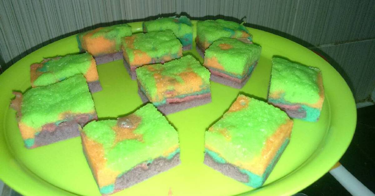 Resep Bolu kukus pelangi simple Resep Bolu kukus pelangi simple