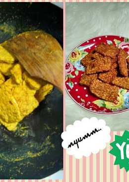 Goreng tempe ungkep pake bumbu racik ayam goreng