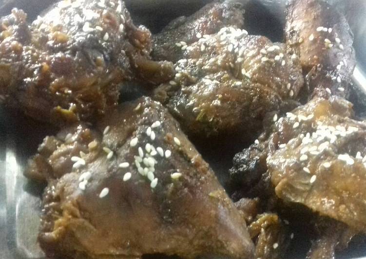 resep lengkap untuk Ayam bakar bumbu kacang wijen