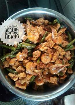 Sambel goreng tahu tempe udang