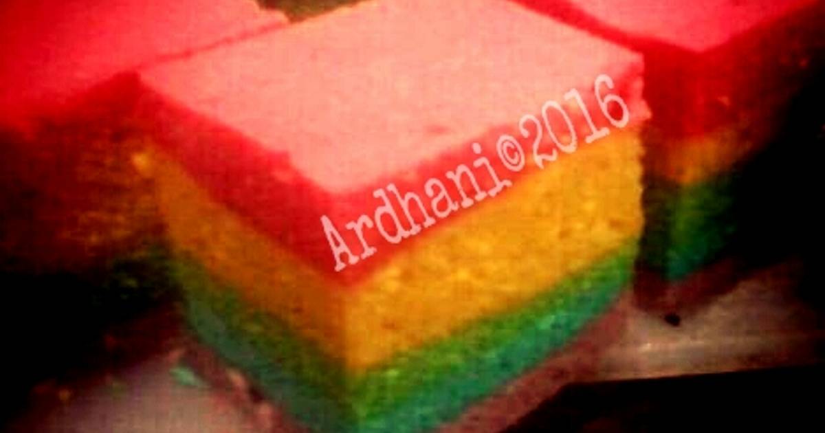 Resep Steamed Rainbow Cake