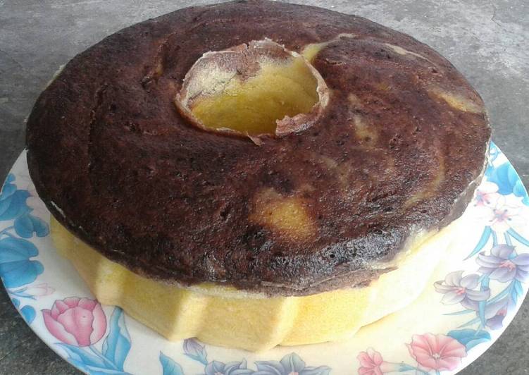 resep masakan Cake Labu Kuning Kukus Lapis Coklat