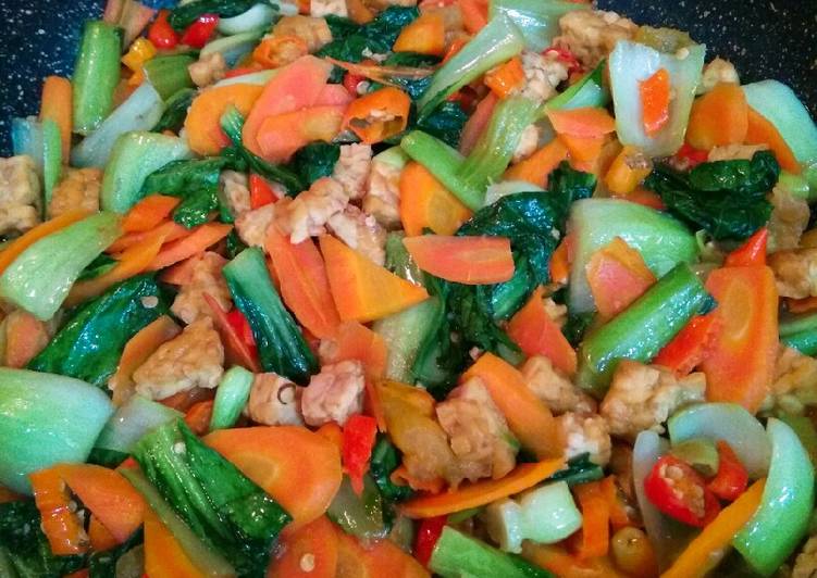 Tempe pelangi(wortel,pakcoy,tempe)#BikinRamadanBerkesan