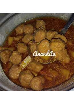 Semur bola daging cincang ala mamah