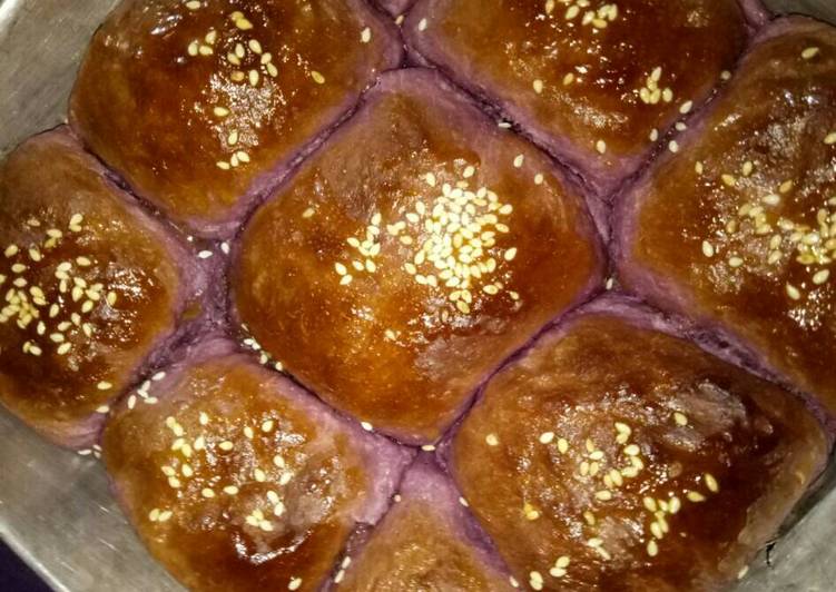 Resep Roti sobek ubi ungu Kiriman dari Muu Kitchen's