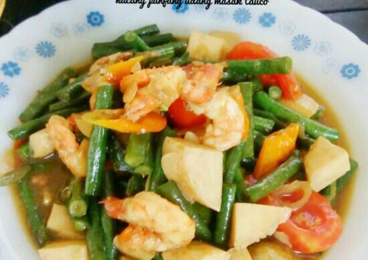 resep makanan Kacang panjang udang masak tauco (#PR_Kacang panjang)