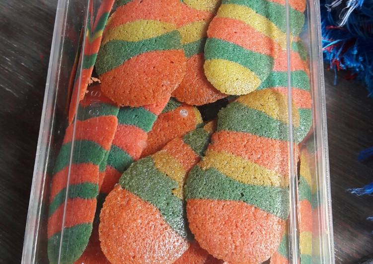 resep lengkap untuk Lidah Kucing Rainbow