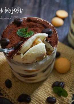 Tiramisu in jar (no bake, egg drops) mudah dan anti gagal