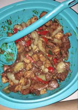 Sapi lada hitam + tempe