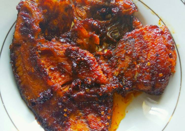Ikan nila bakar teflon so simple..