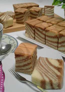 Ogura Cake Zebra with coconut milk