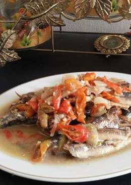 Tumis ikan asin rebus