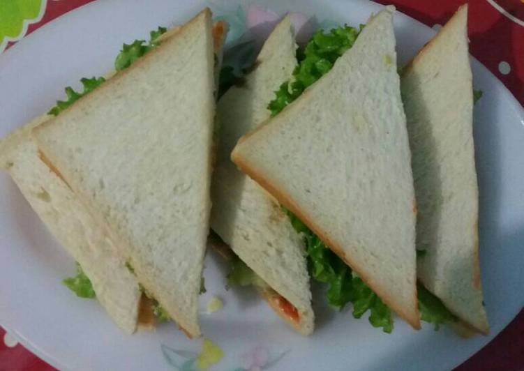 bahan dan cara membuat Roti Tawar Sandwich Ala Ria