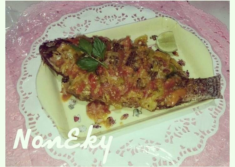 gambar untuk resep makanan Ikan Goreng Mujair Sambal Dabu-dabu Rica