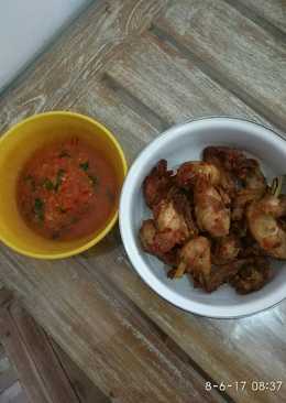 Ayam goreng simpel dan sambel lamongan