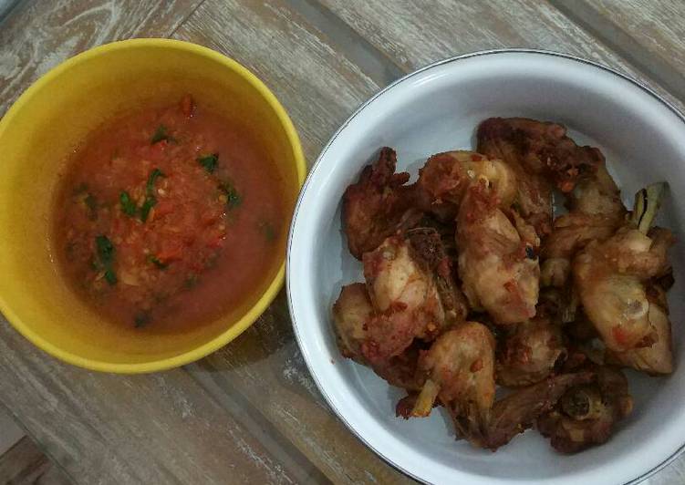 gambar untuk resep Ayam goreng simpel dan sambel lamongan